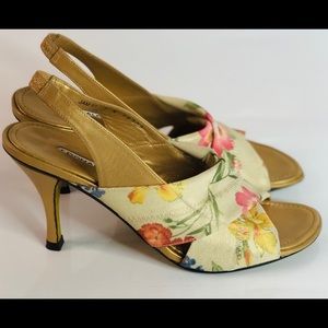 Donald J Pliner Jam Floral Slingback Heel Sandals